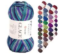 YarnArt Glace Yarn - 52% Acrylic, 48% Polyamide, Light Weight Knitting & Crochet Yarn, 100g (3.5 oz), 210m (229 yds) - Soft, Durable, Shiny Finish for Garments & Accessories (7209)