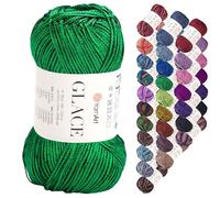 YarnArt Glace Yarn - 52% Acrylic, 48% Polyamide, Light Weight Knitting & Crochet Yarn, 100g (3.5 oz), 210m (229 yds) - Soft, Durable, Shiny Finish for Garments & Accessories (7306)