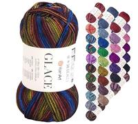 YarnArt Glace Yarn - 52% Acrylic, 48% Polyamide, Light Weight Knitting & Crochet Yarn, 100g (3.5 oz), 210m (229 yds) - Soft, Durable, Shiny Finish for Garments & Accessories (7206)