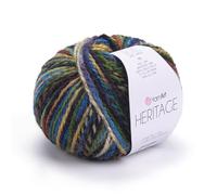 YarnArt Heritage Variegated Wool Yarn - Medium Weight Yarn for Winter Knitting, Soft Hand Knitting Yarn for Sweaters, Cardigans, Scarves, Hats, Winter Knitting Yarn, Scarf and Hat Yarn (333)