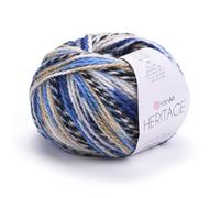 YarnArt Heritage Variegated Wool Yarn - Medium Weight Yarn for Winter Knitting, Soft Hand Knitting Yarn for Sweaters, Cardigans, Scarves, Hats, Winter Knitting Yarn, Scarf and Hat Yarn (332)