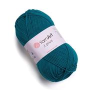YarnArt Jeans Plus Yarn Cotton Blend Yarn - Knitting & Crochetting Soft Baby Yarn 55% Cotton 45% Acrylic, 100 g (3.5 oz), 160 m (174 yds), Yarn Weight : 4, (1 Skein) (63)
