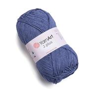YarnArt Jeans Plus Yarn Cotton Blend Yarn - Knitting & Crochetting Soft Baby Yarn 55% Cotton 45% Acrylic, 100 g (3.5 oz), 160 m (174 yds), Yarn Weight : 4, (1 Skein) (68)
