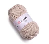 YarnArt Jeans Plus Yarn Cotton Blend Yarn - Knitting & Crochetting Soft Baby Yarn 55% Cotton 45% Acrylic, 100 g (3.5 oz), 160 m (174 yds), Yarn Weight : 4, (1 Skein) (87)
