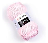 YarnArt Jeans Plus Yarn Cotton Blend Yarn - Knitting & Crochetting Soft Baby Yarn 55% Cotton 45% Acrylic, 100 g (3.5 oz), 160 m (174 yds), Yarn Weight : 4, (1 Skein) (74)