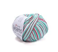 YarnArt Jeans Soft Colors - Variegated Sport Cotton Yarn 55% Cotton 45% Acrylic 1 Skein/Ball 50gr 174yds Amigurumi Yarn