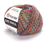55% Cotton 45% Pac YarnArt Jeans Tropical Multicolor Sport Yarn 1 Skein/Ball 50 gr 174 yds (612)