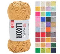 YarnArt Luxor Mercerized Cotton Yarn - 100% Giza Cotton, Smooth Texture, 50g (1.76 oz), 125m (136 yds), Lightweight Yarn for Summer Projects, Amigurumi, Baby Items, and Accessories (1231)
