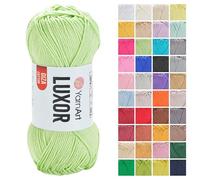 YarnArt Luxor Mercerized Cotton Yarn - 100% Giza Cotton, Smooth Texture, 50g (1.76 oz), 125m (136 yds), Lightweight Yarn for Summer Projects, Amigurumi, Baby Items, and Accessories (1212)