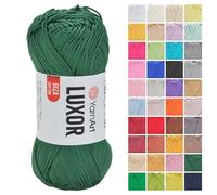 YarnArt Luxor Mercerized Cotton Yarn - 100% Giza Cotton, Smooth Texture, 50g (1.76 oz), 125m (136 yds), Lightweight Yarn for Summer Projects, Amigurumi, Baby Items, and Accessories (1235)