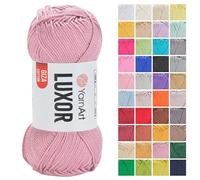YarnArt Luxor Mercerized Cotton Yarn - 100% Giza Cotton, Smooth Texture, 50g (1.76 oz), 125m (136 yds), Lightweight Yarn for Summer Projects, Amigurumi, Baby Items, and Accessories (1233)
