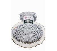 YarnArt Macrame Braided Cotton Cord Yarn, Thick Macrame Rope for Bags and Home Decor (01)