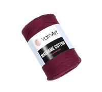 YarnArt Macrame Cotton - 80% Cotton, 20% Polyamide Macrame Cord, Medium Weight, 8.8 oz (250g), 246 yds - Knitting, Crochet & Unique Macrame Crafts (781-Claret)