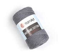 YarnArt Macrame Cotton - 80% Cotton, 20% Polyamide Macrame Cord, Medium Weight, 8.8 oz (250g), 246 yds - Knitting, Crochet & Unique Macrame Crafts (774-Grey)