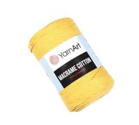 YarnArt Macrame Cotton - 80% Cotton, 20% Polyamide Macrame Cord, Medium Weight, 8.8 oz (250g), 246 yds - Knitting, Crochet & Unique Macrame Crafts (764, Dark Yellow)