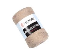YarnArt Macrame Cotton - 80% Cotton, 20% Polyamide Macrame Cord, Medium Weight, 8.8 oz (250g), 246 yds - Knitting, Crochet & Unique Macrame Crafts, Beige