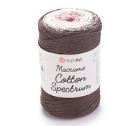 YarnArt Macrame Cotton Spectrum - 80% Cotton Multicolor Cord - 8.8 oz (250g), 246 yds (225m) - Colorful Rope for Knots, Weaving, DIY Crafts - Worsted Weight Aran (4) (1302)