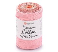YarnArt Macrame Cotton Spectrum - 80% Cotton Multicolor Cord - 8.8 oz (250g), 246 yds (225m) - Colorful Rope for Knots, Weaving, DIY Crafts - Worsted Weight Aran (4) (1319)