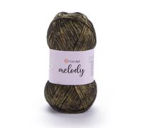 YarnArt Melody Variegated Chainette - Metallic Sheen Fiber for Knitting, Crochet & Embroidery, 100g (3.5 oz) Skein, 230m (251 yd), Premium Blend of 70% Polyamide 21% Acrylic 9% Wool (886)