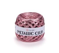 YarnArt Metallic Club Super Bulky T-Shirt Yarn 100% Polyester, 6.35 oz / 180 gr, 60 yrds / 55 Meters, Shiny Colors, Handbag, Rug, Crochet Bag Yarn (8110)
