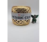 YarnArt Metallic Club Yarn, Shiny Metallic Ribbon Yarn for Crochet, Knitting and Craft Projects (8105)