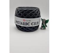 YarnArt Metallic Club Yarn, Shiny Metallic Ribbon Yarn for Crochet, Knitting and Craft Projects (8120)