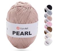 YarnArt Pearl - 100% Viscose Silky Shine Yarn, Lightweight & Soft Crochet Thread for Knitting, Lace Dresses, Blouses, Shawls, Summer Cardigans, 90g (3.17 oz), 270m (295 yds), Fine Weight (134)