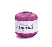 YarnArt Sparkle - Metallic Glitter Fine Lightweight Yarn for Crochet, Knitting, Amigurumi, Cardigans, Shawls, Bag Making - Soft Craft (1338)