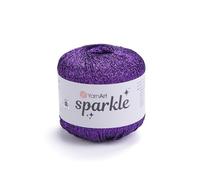 YarnArt Sparkle - Metallic Glitter Fine Lightweight Yarn for Crochet & Knitting, Amigurumi, Cardigans, Shawls, Bag Making, Soft Craft (1342)