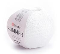 YarnArt Summer - Glittery & Sparkly Knitting Yarn for Crochet, Shawls & Accessories - Lightweight Summer Yarn (03)