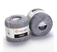 YarnArt Violet - 100% Mercerized Cotton Crochet & Knitting Yarn - Soft & Durable Lace Thread for Embroidery, Doilies & DIY Crafts - 1 Skein (50g, 282m) (5326)