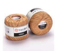 YarnArt Violet - 100% Mercerized Cotton Crochet & Knitting Yarn - Soft & Durable Lace Thread for Embroidery, Doilies & DIY Crafts - 1 Skein (50g, 282m) (5529)