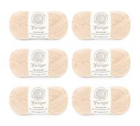 Yarnger DK Acrylic Yarn, 6x50g Double Knitting Yarn, Beige | Soft & Durable DK Yarn | 100% Acrylic Yarn | Knitting & Crochet Yarn for Blanket / Granny Square