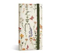 Yarnic Checkbook Cover for Personal Checkbook, Checkbook Holder with Pen Holder & Built-in Clear Plastic Divider for Duplicate Checks, Floral Butterfly, 7 x 3.7 x 0.4 inches