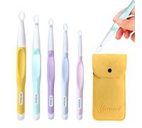 Yarniss Large Ergonomic Crochet Hooks Set, Big Crochet Hooks for Chunky Yarn Size 8.0mm 10.0mm 12.0mm 15.0mm 20.0mm