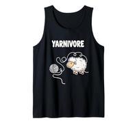 Yarnivore Funny Cute Crochet Knitting Yarn Sheep Tank Top