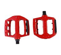 YARNOW 1 Pair Aluminium Alloy Bike Pedals Multi Purpose Red Pedal with Rolling Beads for Mountain Urban and Folding Bikes Durable Easy to Install Safe Bearing Structure