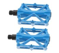YARNOW 1 Pair Blue Aluminium Alloy Bike Pedals Durable Multi Purpose Bicycle Pedal Accessories for Mountain Road and Urban Cycling Easy to Install with Bearing Structure