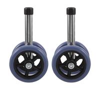 YARNOW 1 Pair Walker Caster Wheels Walker Wheel Assembly Enhanced Safety Smooth Steering Stainless Steel Rubber Repair Parts for Quiet Homes Accessory for Elderly Seniors