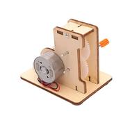 YARNOW 1 Set DIY Hand Generator Educational Science for Wood Invention Model Experiment Teaching Tool Easy to Assemble for Physics Learning and Stem Activities