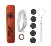YARNOW 1 Set Kazoo for Adult: Woodwind Musical Instrument - Engraved Wood Flute with Diaphragms for Adults Backpacking Guitar Accompaniment Camping Essentials