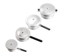 YARNOW 1 Set Mini Kitchen Ware Metal Cooking Utensil for Silver Pretend Play Kitchen Accessories Develop Imagination Creativity Safe and Fun Adornment