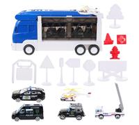 YARNOW 1 Set Mini Police Car Simulation Car Model for Easy Pull Back Action for Promotes Imagination and Parent Bonding