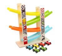 YARNOW 1 Set Rainbow Color Track Car Gliding Educational Plaything for Interactive Learning Smooth Sliding Easy Maintenance for Boys Encourages Cooperation Communication