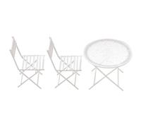 YARNOW 1 set Scale White Coffee Table Chair for Dollhouse Decor Charming Mini House Accessory Premium Iron Construction for Enhancing Miniature Living Spaces