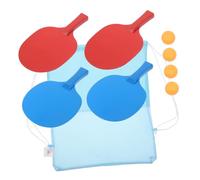 YARNOW 1 Set Table Tennis Paddle Thickened Red Blue Rackets with Balls Storage Bag Unbreakable Fitness Equipment for Play Promotes Healthy Activity Eye Protection