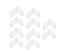 YARNOW 10 Pairs Transparent White D Shape Silicone Anti-Slip Nose Pads for Glasses Eyeglasses Sunglasses Self-Adhesive Lift Increase Comfortable Fit Optical Frames Plastic Frames