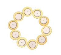 YARNOW 10 PCS Piezoelectric Copper Discs for Acoustic Instrument Pickups Guitars and Boxes High Conductivity Piezo Film Gasket for Enhanced Sound Quality
