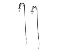 YARNOW 10 Pcs Scale Black White Light for Sand Table Micro Landscape Decoration Realistic DIY Mini House Lamp Ornaments for Garden and Diorama