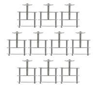 YARNOW 10 Pcs Water Stop Clamp Screw Sealing Clip Iron Strong Bite Force Prevent from Leaking Silver for School Teaching and Experiments